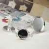 10Pcs 12MM Silver Plated Brass Round French Cuff Links Blanks,Sleeve Button,Cuff Link Setting,Cuff Link Tray 1500005-1