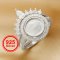 8MM Keepsake Breast Milk Resin Round Ring Settings,Stackable Solid 925 Sterling Silver Ring,Art Deco Bezel Stacker Ring,DIY Set 1294447