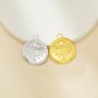 Keepsake Breast Milk Resin Round Bezel Pendant Settings,Stainless Steel Sun Pendant,Gold Plated Pendant,DIY Pendant Supplies 1411426