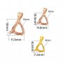 Triangle Prong Pendant Settings,Solid 925 Sterling Silver Rose Gold Plated Pendant Charm,Minimalist Triangle Pendant,DIY Pendant Supplies 1431495