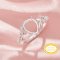 Pear Prong Ring Settings,Bypass Shank Solid 14K 18K Gold Ring,Tree Branch Leaf Art Deco DIY Ring Supplies 1295042