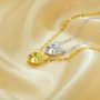 Keepsake Breast Milk Resin Ball Round Pin Pendant Necklace Settings for 8-9MM Half Drilled Pearl Bead,Cat Art Deco Solid 925 Sterling Silver Gold Plated Chain Necklace 16''+2'' 1431498