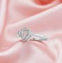 4x6MM Halo Pear Prong Ring Settings,Solid 14K 18K Gold Ring With Two Sides Moissanite Stones,DIY Ring Supplies For Gemstone 1295098
