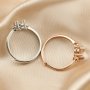 Oval Prong Ring Settings Heart Shank Keepsake Resin Rose Gold Plated Solid 925 Sterling Silver DIY Ring Bezel Supplies 1224127