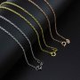 1Pcs 1.4MM Thick 16-22Inches Rose Gold Plated Solid 925 Sterling Silver Rolo Chain Necklace DIY Supplies Findings 1320007