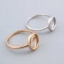 8x10MM Oval Ring Settings Solid 925 Sterling Silver Rose Gold Plated Set Size DIY Ring Bezel for Cabochon Gemstone Supplies 1224080