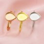 Keepsake Breast Milk Pear Ring Settings Resin Solid 14K Gold DIY Ring Blank Band for Gemstone 1294333-1