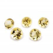 5Pcs Round Yellow Citrine November Birthstone Faceted Cut Loose Gemstone Natural Semi Precious Stone DIY Jewelry Supplies 4110171