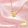 Keepsake Breast Milk Resin Ball Round Pin Solid 14K 18K Gold Cat Necklace Settings For Half Drilled Pearl Bead 1411464