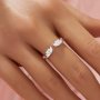 Angel Wings Moissanite Stackable Ring,Solid 14K 18K Gold Ring,Dainty Adjustable Stacker Ring,Stackable Ring,DIY Ring Supplies 1294993