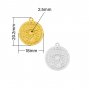 Stainless Steel Round Eye Pendant Charm,Vintage Stainless Steel Eye Pendant,Gold Plated Pendant,DIY Pendant Supplies 1411425