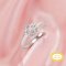 5 Stones 3MM Round Prong Ring Settings,Solid 14K 18K Gold Ring,Flower Round Ring,DIY Ring Supplies For Gemstone 1212136