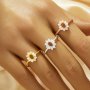 4x6MM Halo Oval Prong Ring Settings,Solid 925 Sterling Silver Rose Gold Plated Ring,Flower Vintage Styles Ring,Pave CZ Stone Ring,DIY Ring Supplies 1224223