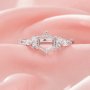 Halo Hexagon Prong Ring Settings,Vintage Styles Solid 14K 18K Gold Moissanite Ring,Dainty Art Deco Ring,DIY Ring Supplies 1294976