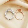 7x10MM Keepsake Breast Milk Resin Ring Settings,Stackable Ring Set,Solid Back Kite Bezel Ring for Resin,Solid 925 Sterling Silver Ring,DIY Ring Supplies 1294583