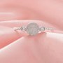 Keepsake Breast Milk Resin Round Ring Bezel Settings,Solid 14K 18K Gold Ring With Two Side Moissanite Stones,Solid Back Ring,DIY Ring Supplies 1212129
