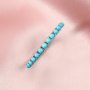 2MM Dainty December Birthstone Eternity Ring Turquoise Wedding Engagement Full Band Stackable Ring Solid 14K Gold Ring 1294291