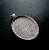 10pcs 30x40mm setting size vintage antiqued silver oval pendant bezels settings tray 1421039