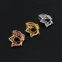 5x7MM Pear Prong Settings Butterfly Pendant Rose Gold Plated Solid 925 Sterling Silver Charm Bezel for Gemstone 1431085