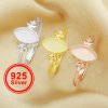 5x10MM Keepsake Breast Milk Resin Marquise Bezel Ring Settings,Moon Solid 925 Sterling Silver Rose Gold Plated Ring,Full Moon Deco Ring,DIY Ring Supplies 1294601