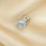 8MM Round Sky Blue Topaz Birthstone Pendant Charm,Solid 925 Sterling Silver Charm,November Birthstone Pendant,DIY Birthstone Jewelry 1411323