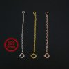 5pcs 3-8CM Extension Chain with Spring Ring Clasp for Necklace Rose Gold Plated Solid 925 Sterling Silver DIY Supplies 1320016