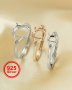 Oval Prong Ring Settings,Split Shank Solid 925 Sterling Silver Rose Gold Plated Ring,Art Deco Memory Jewelry,DIY Ring Supplies 1224162