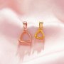 Triangle Prong Pendant Settings,Solid 14K 18K Gold Pendant,Minimalist Triangle Pendant,DIY Pendant Supplies For Gemstone 1431507