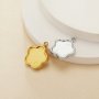 Flower Bezel Stainless Steel Pendant Settings,Yellow Gold Silver Pendant Charm,Minimalist Flower Pendant,DIY Pendant Supplies 1431527
