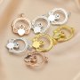 6MM Heart Claddagh Hands Keepsake Breast Milk Bezel Settings Color Birsthstone Rose Gold Plated Solid 925 Sterling Silver DIY Pendant 1431134