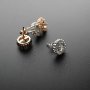 1Pair 4-8MM Round Rose Gold Solid 925 Sterling Silver DIY Prong Studs Earrings Settings Bezel 1706028