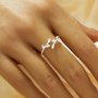 Simple Tree Branch Ring,Leaf Solid 925 Sterling Silver Ring,Stackable Ring,Adjustable Ring 6290633