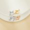 Two Loops Round Prongs Bezel Pendant Settings,Rose Gold Plated Stainless Steel Pendant Charm,Round Two Loops Charm Pendant,Simple Pendant Blank 1411435