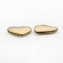 5pcs 28MM Plain Heart Photo Locket,Vintage Style Bronze Plated Brass Heart Pendant,Memory Gift,DIY Pendant Charm Supplies 1130007