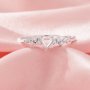 Halo Heart Prong Ring Settings,Solid 14K 18K Gold Ring,Elegant Pave Moissanite Ring,Art Deco Heart Ring,DIY Ring Supplies For Gemstone 1294992