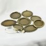 20Pcs Assortment 30x40MM Oval Antiqued Bronze Pendant Settings Charm Bezel for Resin DIY Jewelry Supplies 1421182