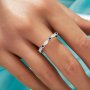 Full Band Keepsake Breast Milk Resin Birthstone Bezel Ring Settings,Solid 925 Sterling Silver Ring,Stackable Marquise Ring,DIY Ring Supplies 1294960