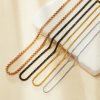 Simple Stainless Steel Box Chain Necklace,Silver Black Rose Gold Box Chain Necklace,Minimalist Box Chain,DIY Chain Necklace Supplies 1320049