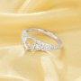 6MM Hexagon Prongs Ring Settings Size 6.75,Leaf Tree Branch 925 Sterling Silver Rose Gold Plated Ring,Art Deco Ring,DIY Ring Supplies 1294904