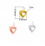 7MM Heart Prongs Bezel Pendant Settings,Rose Yellow Gold Plated Stainless Steel Heart Pendant Charm,Minimalist Heart Pendant,Simple Pendant Blank 1431455