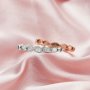 Keepsake Breast Milk Resin Ring Settings,Full Band Eternity Marquise Bezel Solid 925 Sterling Silver Rose Gold Plated Ring,Stackable Ring,DIY Ring Supplies 1294710