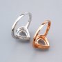 6x8MM Pear Prong Ring Settings Halo Rose Gold Plated Solid 925 Sterling Silver Set Size Ring Bezel for Gemstone 1294240