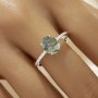 Minimalist Moss Agate Oval Ring With 7x9MM Oval Green Moss Agate,Solid 925 Sterling Silver Ring,June Birthstone Nature Gemstone Ring 6220335