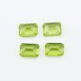 5Pcs Rectangle Emerald Cut Green Peridot August Birthstone Faceted Cut Loose Gemstone Natural Semi Precious Stone DIY Jewelry Supplies 4170012