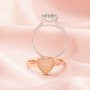 Keepsake Breast Milk Resin Heart Bezel Ring Settings,Solid 14K 18K Gold Ring,Simple Heart Ring,DIY Ring Supplies 1294640