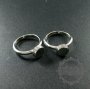 5pcs Screw Change Series 8mm screwed top bezel basic rhodium plated brass DIY ring supplies jewelry findings 1214007