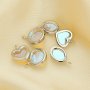 Simulated Glass Moonstone Charm,Round/Heart/Oval Solid 925 Sterling Silver Gold Plated Pendant Charm,DIY Pendant Charm Supplies 1431201