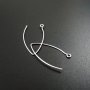 10Pcs 30*16MM 925 Solid Sterling Silver Earrings Wire Hoop DIY Jewelry Findings Supplies 1702063