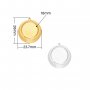 18MM Round Bezel Stainless Steel Pendant Settings,Yellow Gold Silver Round Pendant Charm,Simple Pendant,DIY Pendant Blank Supplies 1411475