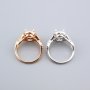 7x9MM Oval Prong Ring Settings Solid 925 Sterling Silver Rose Gold Plated Set Size DIY Ring Bezel for Gemstone Supplies 1224078